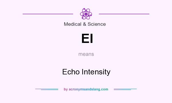 What does EI mean? It stands for Echo Intensity