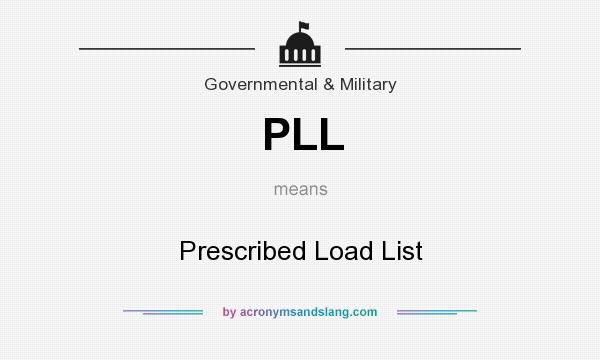What does PLL mean? It stands for Prescribed Load List