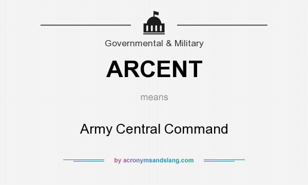 What does ARCENT mean? It stands for Army Central Command