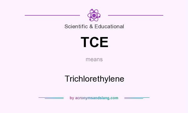 What does TCE mean? It stands for Trichlorethylene