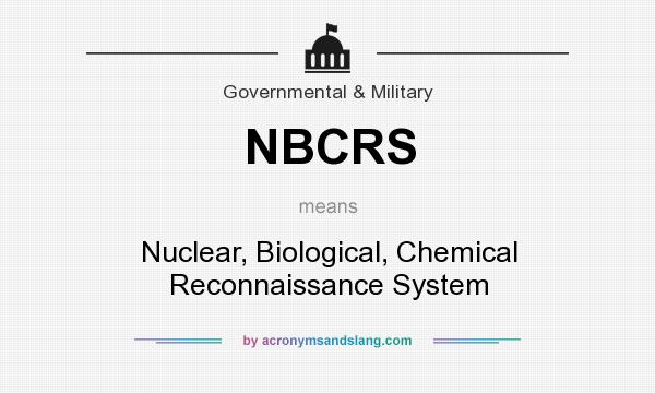 What does NBCRS mean? It stands for Nuclear, Biological, Chemical Reconnaissance System