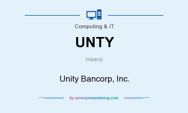 What does UNTY mean? It stands for Unity Bancorp, Inc.