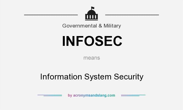 What does INFOSEC mean? It stands for Information System Security