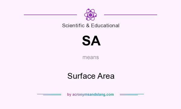 What does SA mean? It stands for Surface Area