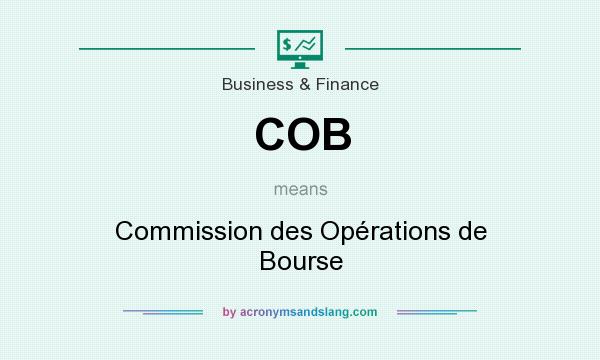 What does COB mean? It stands for Commission des Opérations de Bourse