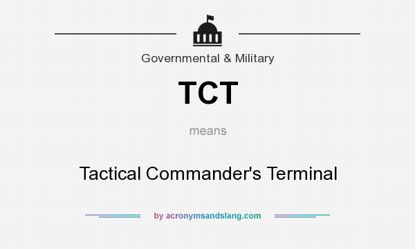 What does TCT mean? It stands for Tactical Commander`s Terminal