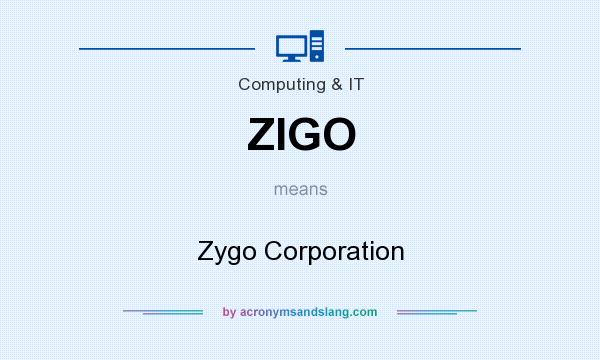 What does ZIGO mean? It stands for Zygo Corporation