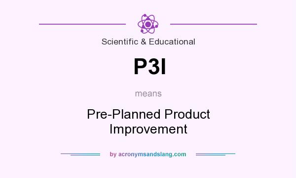 What does P3I mean? It stands for Pre-Planned Product Improvement