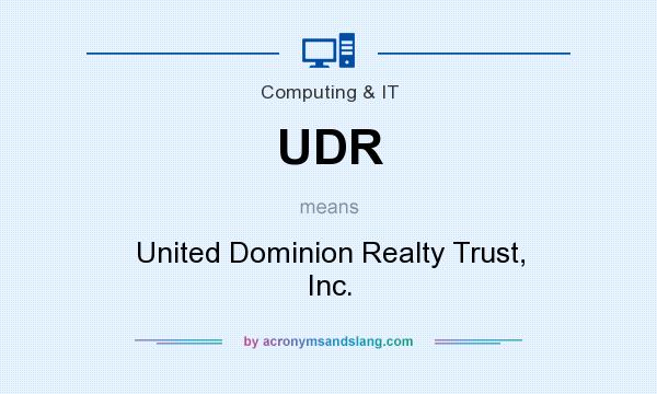 What does UDR mean? It stands for United Dominion Realty Trust, Inc.