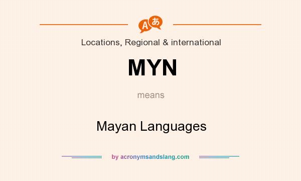 What does MYN mean? It stands for Mayan Languages