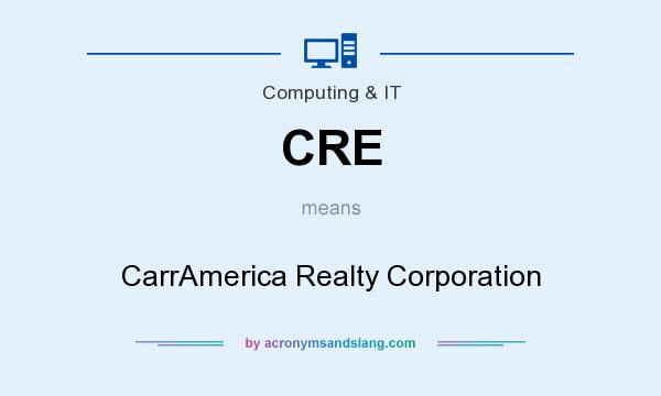 What does CRE mean? It stands for CarrAmerica Realty Corporation