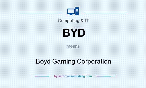 What does BYD mean? It stands for Boyd Gaming Corporation