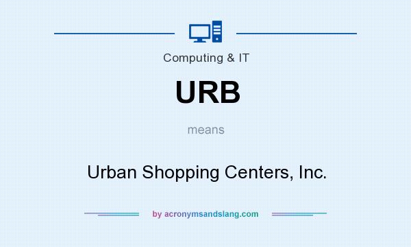 What does URB mean? It stands for Urban Shopping Centers, Inc.