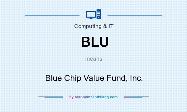 What does BLU mean? It stands for Blue Chip Value Fund, Inc.