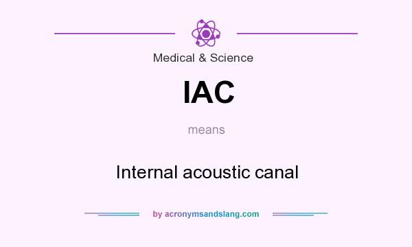 What does IAC mean? It stands for Internal acoustic canal