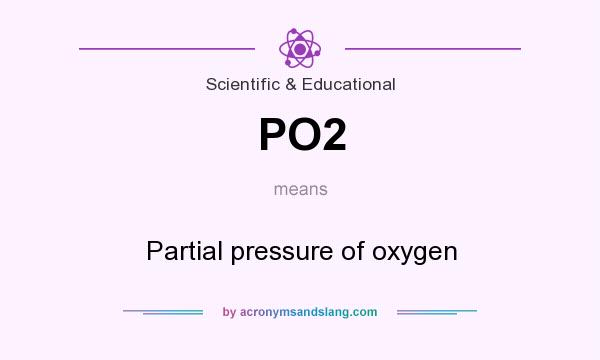 What does PO2 mean? It stands for Partial pressure of oxygen