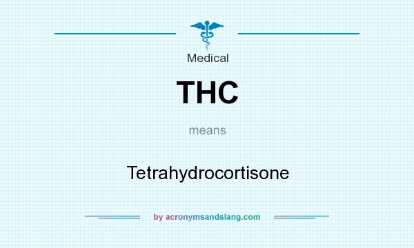 What does THC mean? It stands for Tetrahydrocortisone