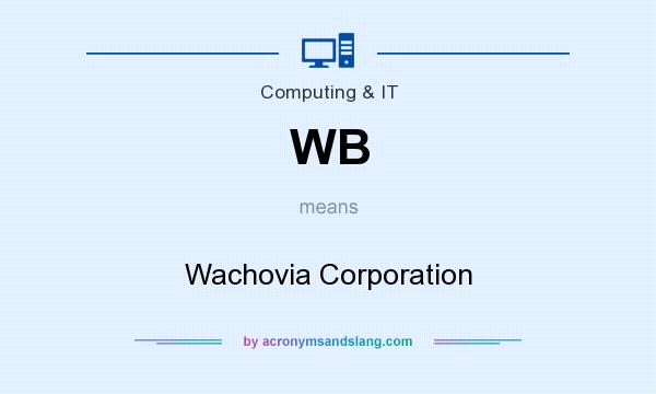 What does WB mean? It stands for Wachovia Corporation