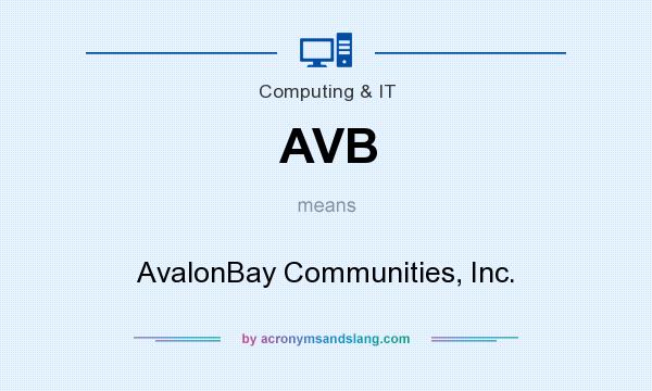What does AVB mean? It stands for AvalonBay Communities, Inc.