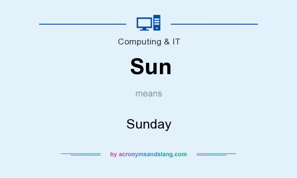 What does Sun mean? It stands for Sunday