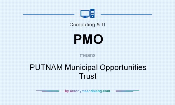 What does PMO mean? It stands for PUTNAM Municipal Opportunities Trust