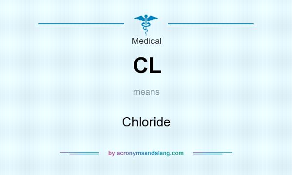 What does CL mean? It stands for Chloride