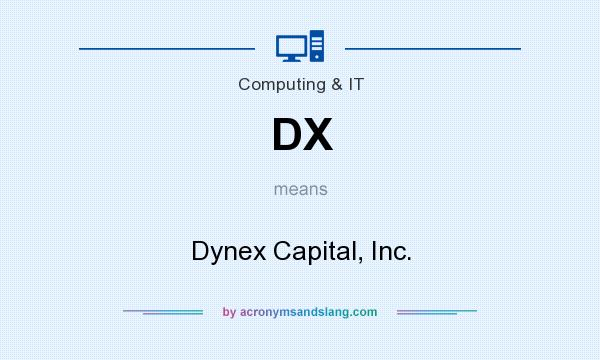 What does DX mean? It stands for Dynex Capital, Inc.
