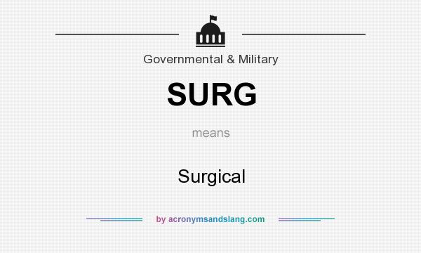 What does SURG mean? It stands for Surgical