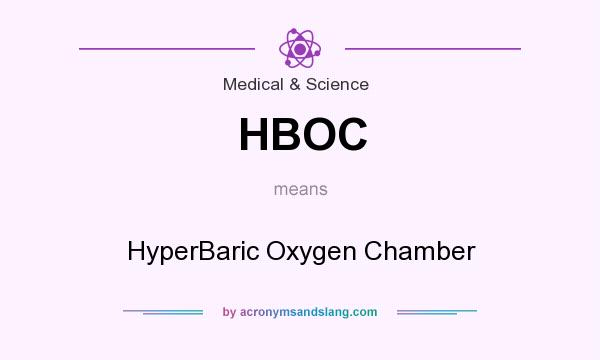 What does HBOC mean? It stands for HyperBaric Oxygen Chamber