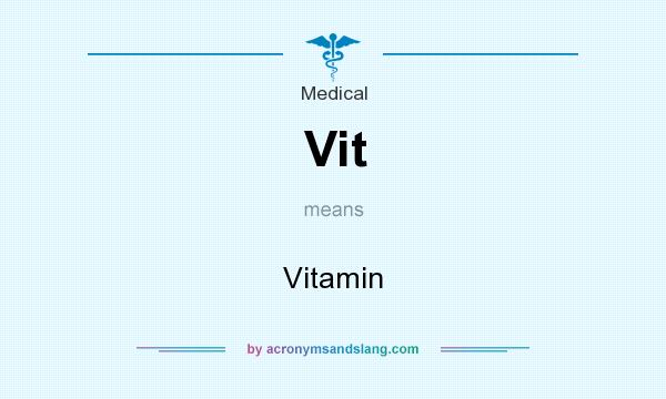 What does Vit mean? It stands for Vitamin