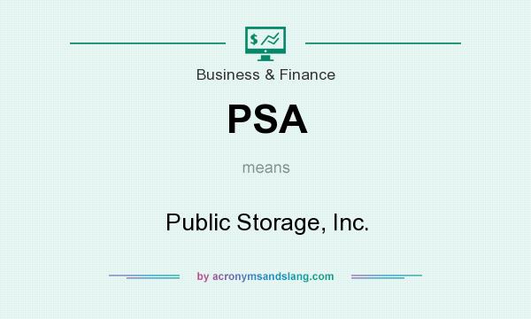 What does PSA mean? It stands for Public Storage, Inc.