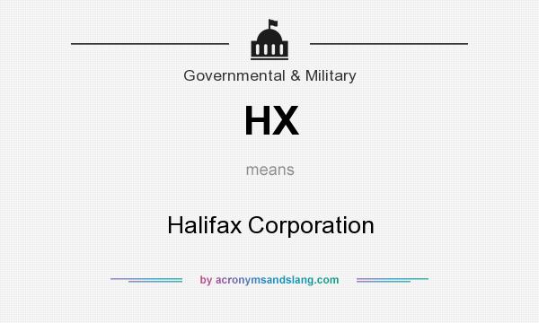 What does HX mean? It stands for Halifax Corporation