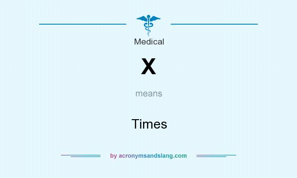 What does X mean? It stands for Times