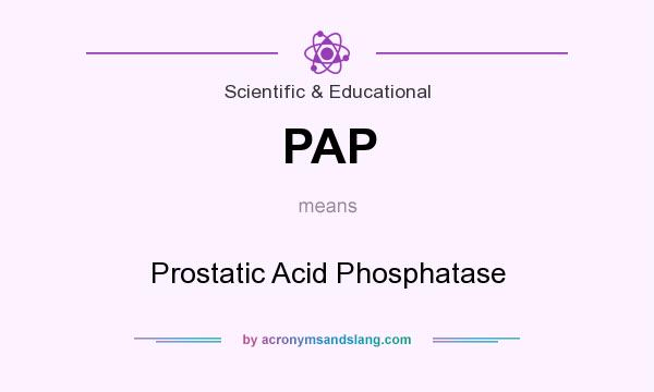 What does PAP mean? It stands for Prostatic Acid Phosphatase