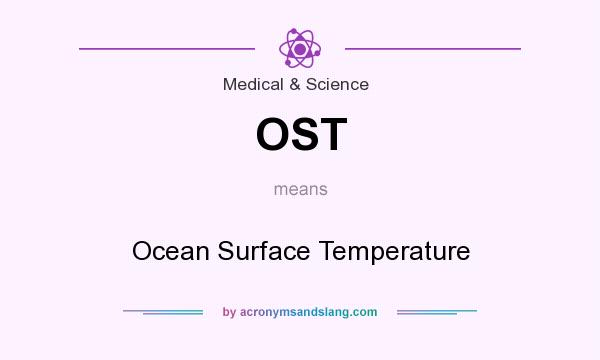 What does OST mean? It stands for Ocean Surface Temperature