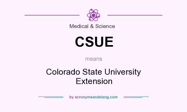 What does CSUE mean? It stands for Colorado State University Extension