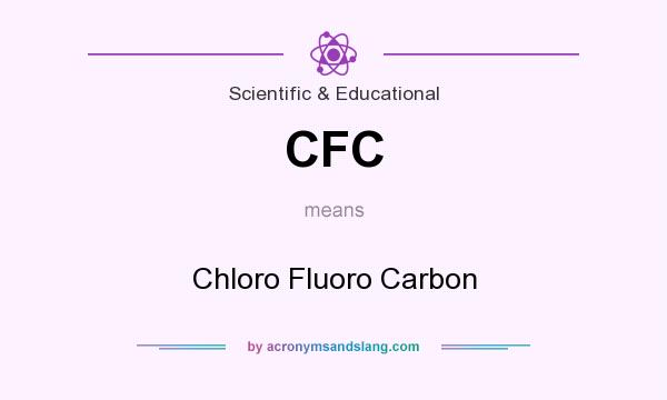 What does CFC mean? It stands for Chloro Fluoro Carbon