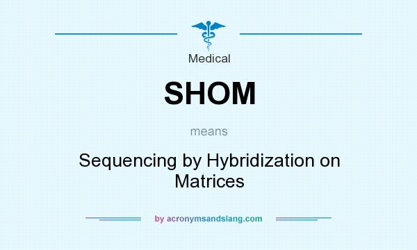 What does SHOM mean? It stands for Sequencing by Hybridization on Matrices