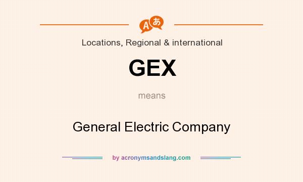 What does GEX mean? It stands for General Electric Company
