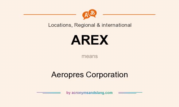What does AREX mean? It stands for Aeropres Corporation