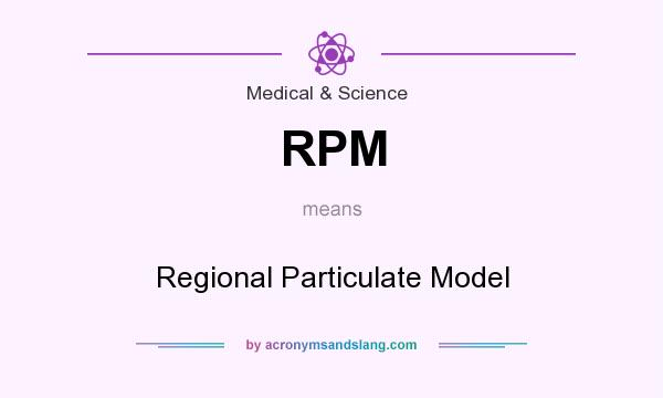 What does RPM mean? It stands for Regional Particulate Model