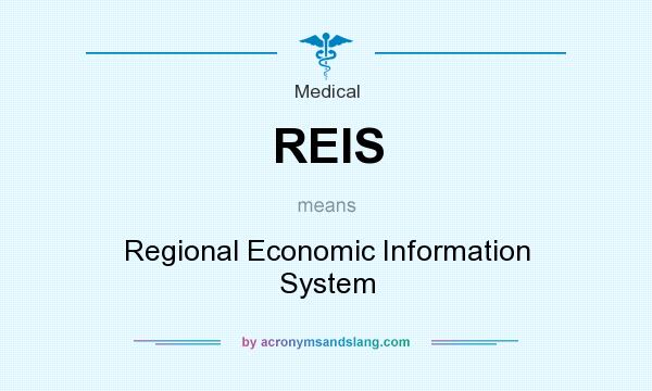 What does REIS mean? It stands for Regional Economic Information System