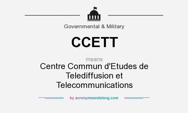 What does CCETT mean? It stands for Centre Commun d`Etudes de Telediffusion et Telecommunications