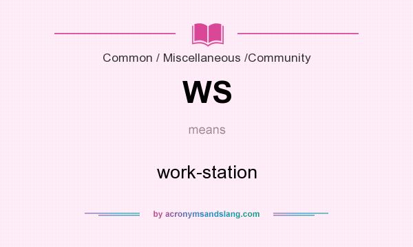 What does WS mean? It stands for work-station