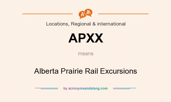 What does APXX mean? It stands for Alberta Prairie Rail Excursions