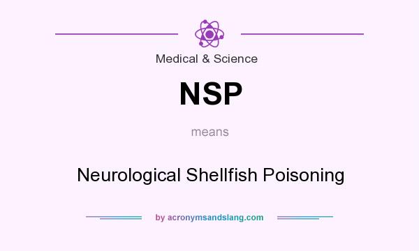What does NSP mean? It stands for Neurological Shellfish Poisoning