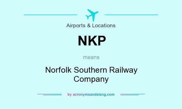 What does NKP mean? It stands for Norfolk Southern Railway Company
