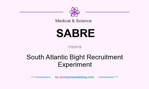 What does SABRE mean? It stands for South Atlantic Bight Recruitment Experiment