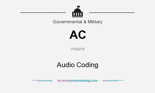 What does AC mean? It stands for Audio Coding