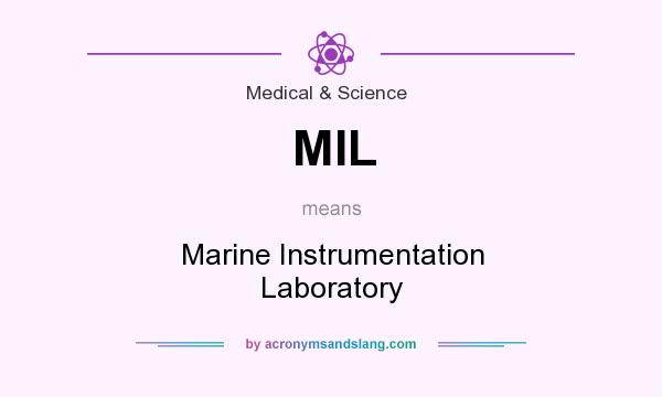 What does MIL mean? It stands for Marine Instrumentation Laboratory